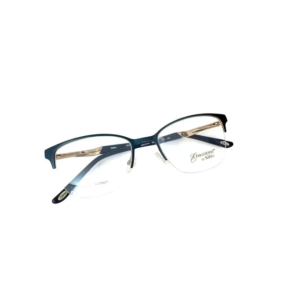 NEW Emozioni EM 4396 0KY2 blue and gold cat eye glasses